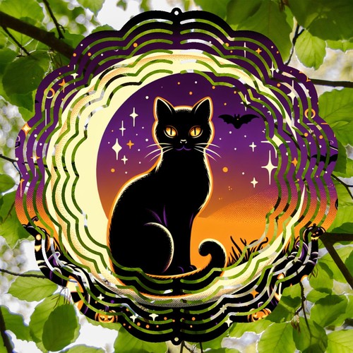 Black cat wind - black,